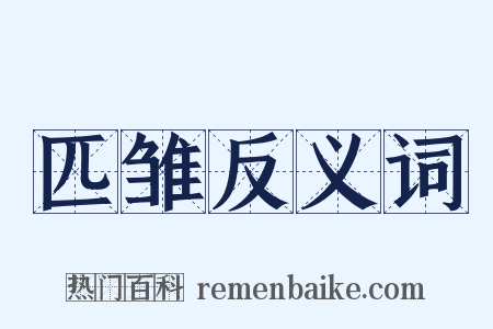 匹雏反义词是什么意思的图片